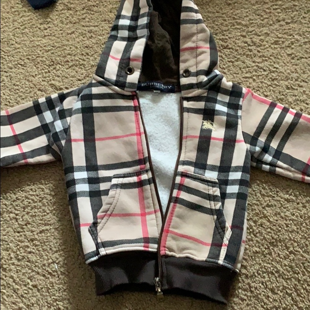 Authentic toddler Burberry Zip-Up